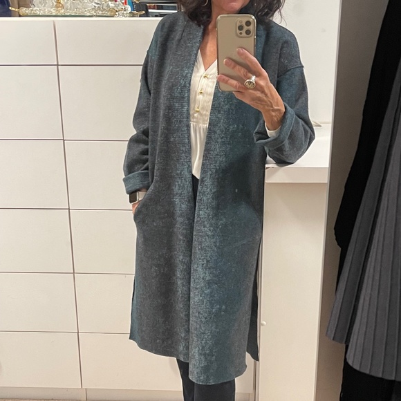 Gorgeous Eileen Fisher Open Front Cardigan Sweater Coat - Picture 2 of 12